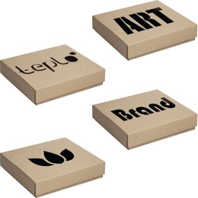 Коробка с вырубной крышкой Klap на заказ, малая, крафт-0