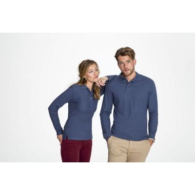 Рубашка поло мужская с длинным рукавом Winter II 210 черный меланж-5