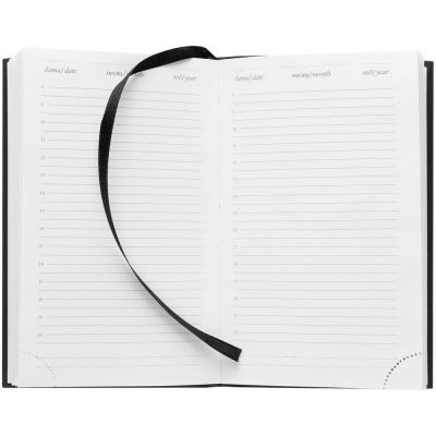 Ежедневник Lotus Mini, недатированный, черный-4