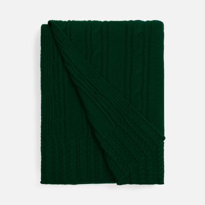 Плед Remitti, темно-зеленый (хвойный)-0