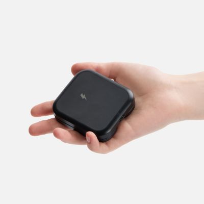 Складная станция беспроводной зарядки Trilogic, черная-4