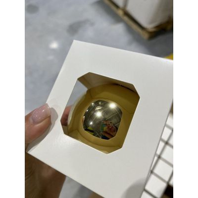 Оформительский шар Finery, 8 см, глянцевый золотистый-3