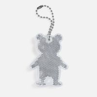 Пешеходный светоотражатель с цепочкой «Мишка», белый