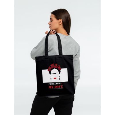 Холщовая сумка Frida & Friday, черная-0