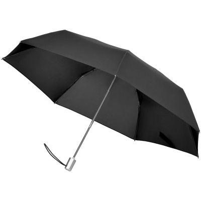 Складной зонт Alu Drop S, 3 сложения, 7 спиц, автомат, черный-1