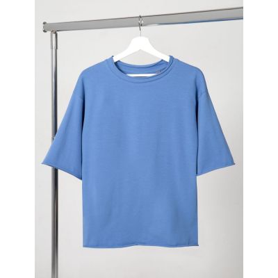 Футболка оверсайз Vozduh 2.0, синяя-0