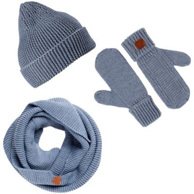 Варежки Brugge, голубой меланж-6