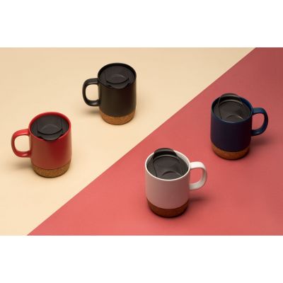 Кружка с пробковой подставкой Corky Walk, белая-3