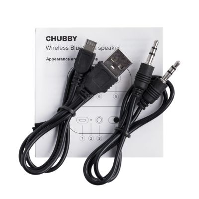 Беспроводная колонка Chubby, серая с голубым-6