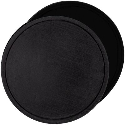 Лейбл из ПВХ с липучкой Menteqo Round, черный-0