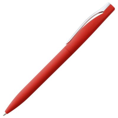 Ручка шариковая Pin Soft Touch, красная-4