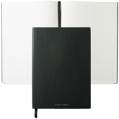 Блокнот Stripe Soft, в линейку, черный-1