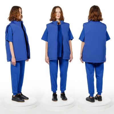 Жилет двусторонний V2, синий-1