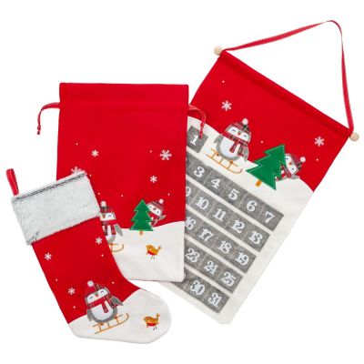 Мешок для подарков Noel, с пингвинами-3