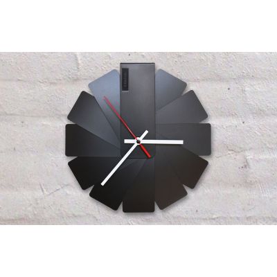 Часы настенные Transformer Clock. Black & Black-5