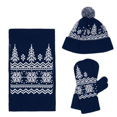 Варежки Elnik, синие с молочно-белым-2