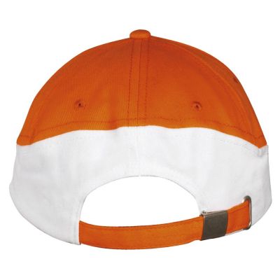Бейсболка Booster, оранжевая с белым-2