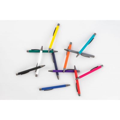 Ручка шариковая Atento Soft Touch, темно-синяя-4