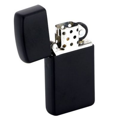 Зажигалка Zippo Slim Matt, матовая черная-1