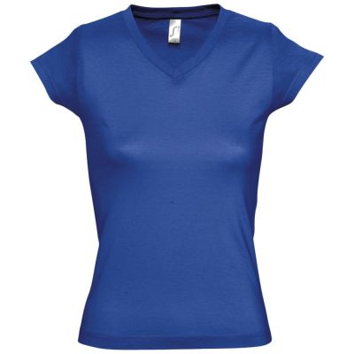 Футболка женская c V-образным вырезом Moon 150, ярко-синяя (royal)-0