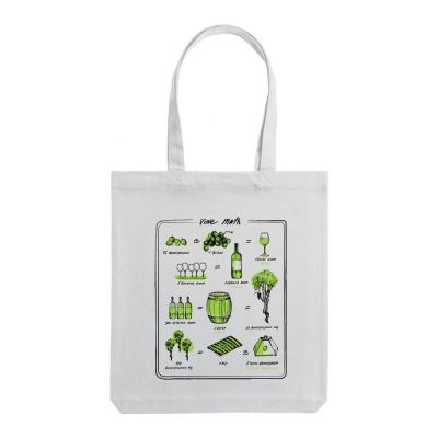 Холщовая сумка Wine Math, молочно-белая-1