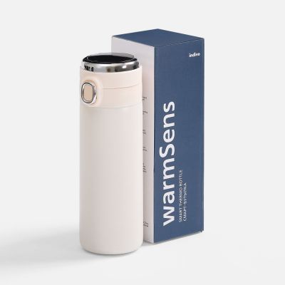 Смарт-бутылка c заменяемой батарейкой warmSens, молочно-белая-5