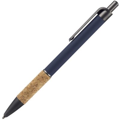 Ручка шариковая Cork, синяя-1