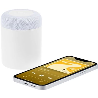 Станция беспроводной зарядки с колонкой и ночником Trilogy, белая-10