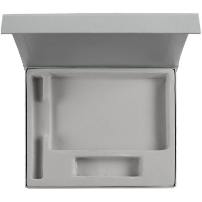 Коробка Doc под блокнот, аккумулятор и ручку, серебристая-2