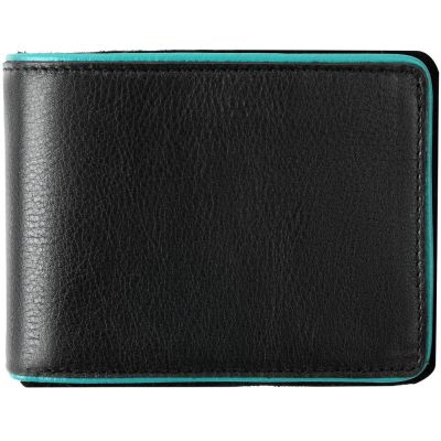 Кошелек Partinico, черный с бирюзовым-1