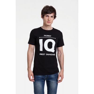 Футболка «Размер IQ», черная-0