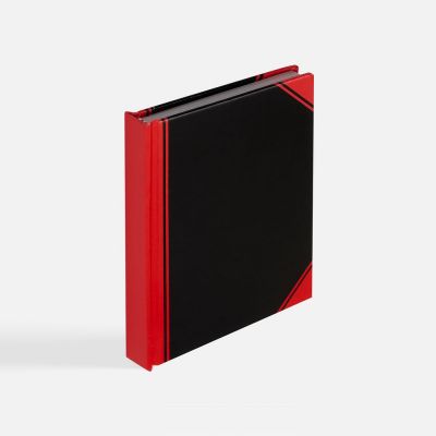 Блокнот Accenti Mini, черный с красным-0