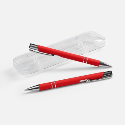 Набор из 2 ручек Keskus Soft Touch, красный-0