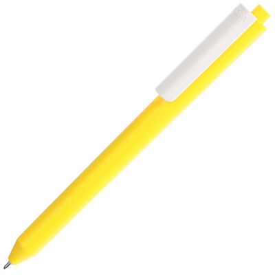 Ручка шариковая Pigra P03 Mat, желтая с белым-0