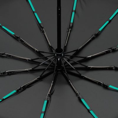 Зонт складной с УФ-защитой Ribstar, черный-2