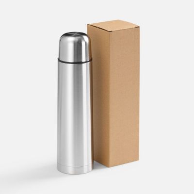 Термос Plain 750, ver.2, серебристый-7