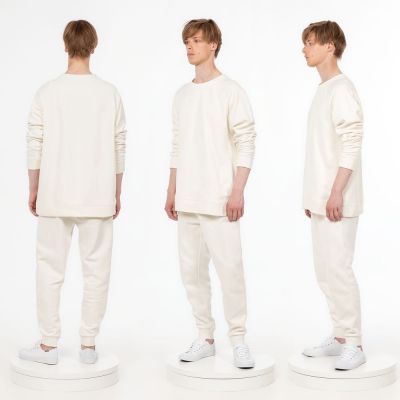 Свитшот унисекс S1, молочно-белый-4