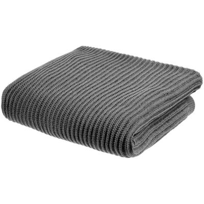 Плед Shirr, серый меланж-5