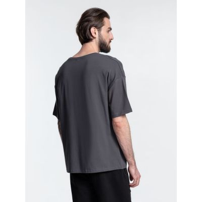 Футболка унисекс оверсайз Crosstown, темно-серая-9