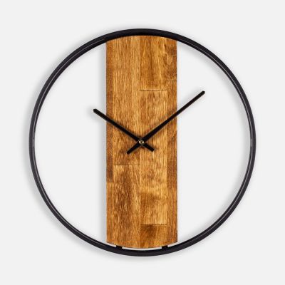 Часы Woodix, черные с коричневым-0