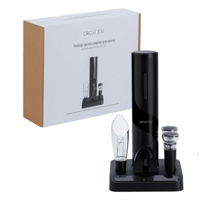 Винный набор Circle Joy Electric Wine Bottle Opener, черный-1