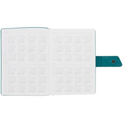 Ежедневник Boom, недатированный, черный с бирюзовым-7