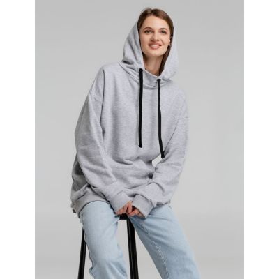 Худи оверсайз «Чистая соль», серый меланж-9