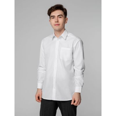 Рубашка мужская с длинным рукавом Collar, белая-5