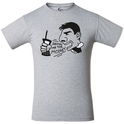 Футболка Show Me The Money, серый меланж-1