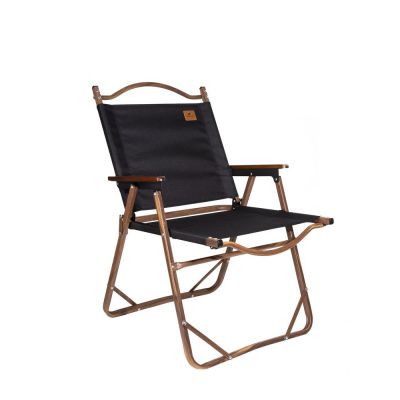 Стул MW02 складной, черный, темное дерево-0