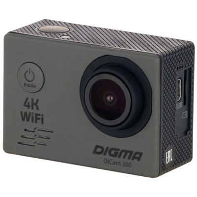 Экшн-камера Digma DiCam 300, серая-0