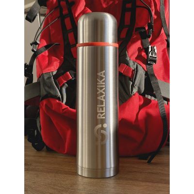 Термос Relaxika 1000, стальной-6