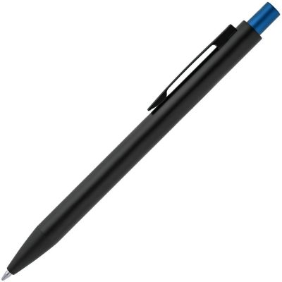 Ручка шариковая Chromatic, черная со светло-синим-1