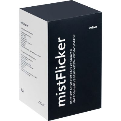 Увлажнитель-ароматизатор с подсветкой mistFlicker, черный-5